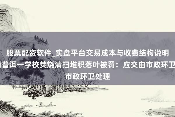 股票配资软件_实盘平台交易成本与收费结构说明 云南普洱一学校焚烧清扫堆积落叶被罚：应交由市政环卫处理