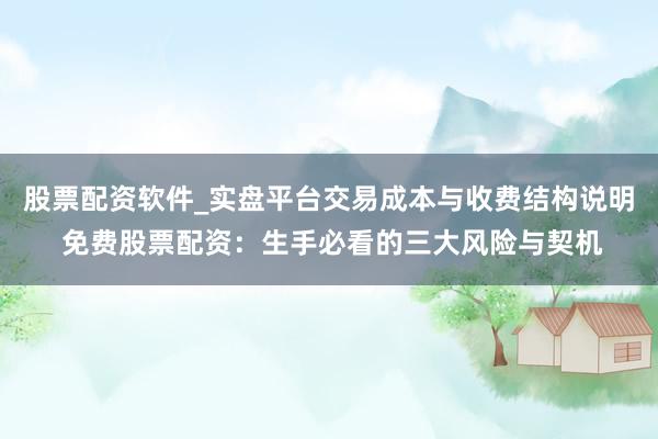 股票配资软件_实盘平台交易成本与收费结构说明 免费股票配资：生手必看的三大风险与契机